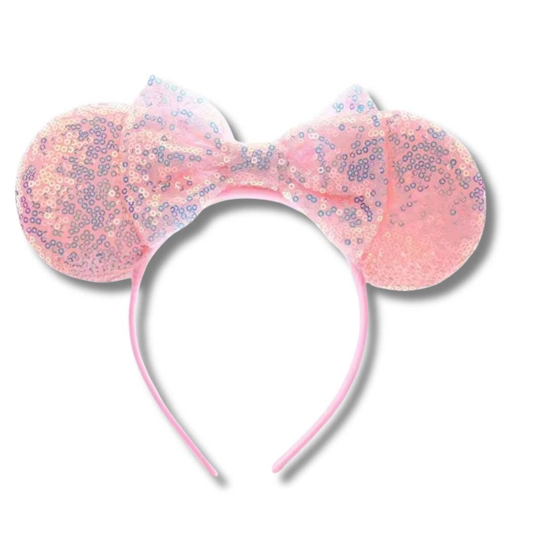 Rose Gold Sequin Ears Headband with Bow